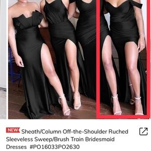 Size 14 HEBEOS bridesmaid dress black